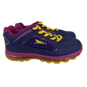 Catapult Chase Sneakers Girl's Size 1 Purple Blue Yellow Athletic Lace Up